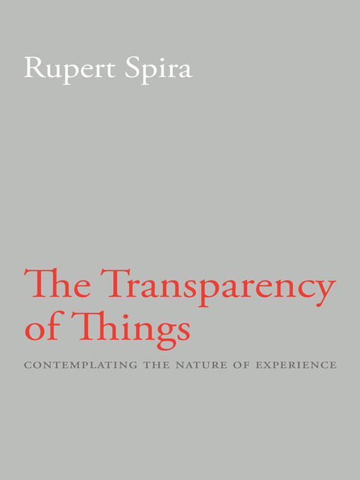 Title details for The Transparency of Things by Rupert Spira - Wait list